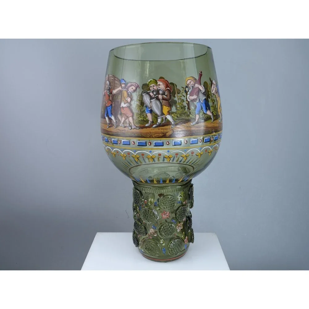 Huge c1880 Lobmeyr Bohemian Goblet
